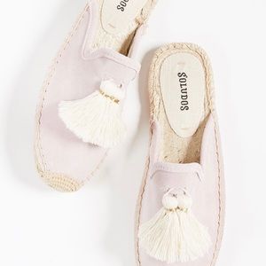 Soludos Pink Tassel Espadrilles Mules 10